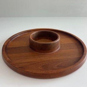 Jens Quistgaard Bandeja de servicio de teca firmada Dansk Designs JHQ Mid Century Modern