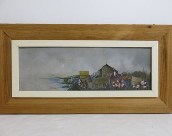 Signed By C H Chamberlain Landscape Painting On Board