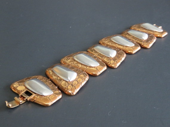 Signed Monet Vintage Mid Century Modern Bracelet