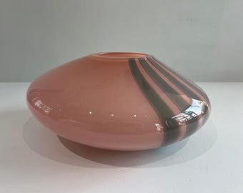 Vistosi Hand Blown Murano Glass Centerpiece Vessel Mid Century Modern
