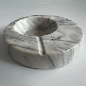 Sergio Asti Style Marble Ashtray Mid Century Modern Italy