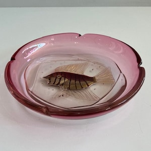 Alfredo Barbini for Salviati Murano Glass Fishbowl Aquinium Mid Century Modern Italy
