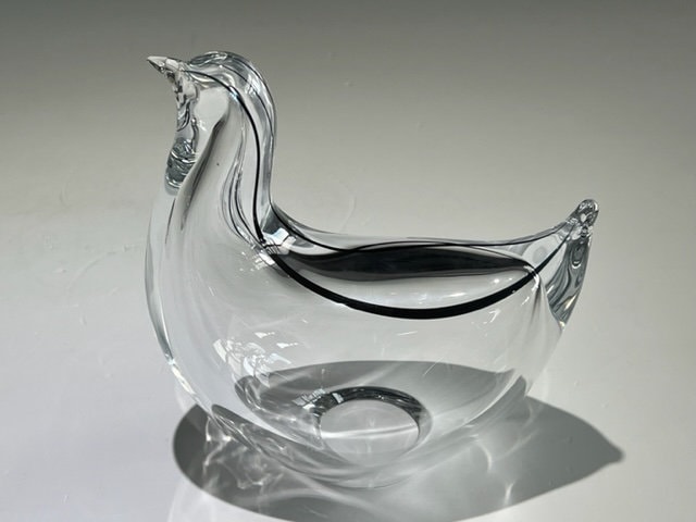 リヴィオ・セグソ ムラーノガラス 様式化された鳥のペア ミッド