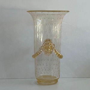 Large Murano Glass Gladiola Vessel Mid Century Modern Venetian Glass Italy