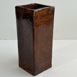 Slab Built Studio Pottery Mid Century Modern Art Object Vessel