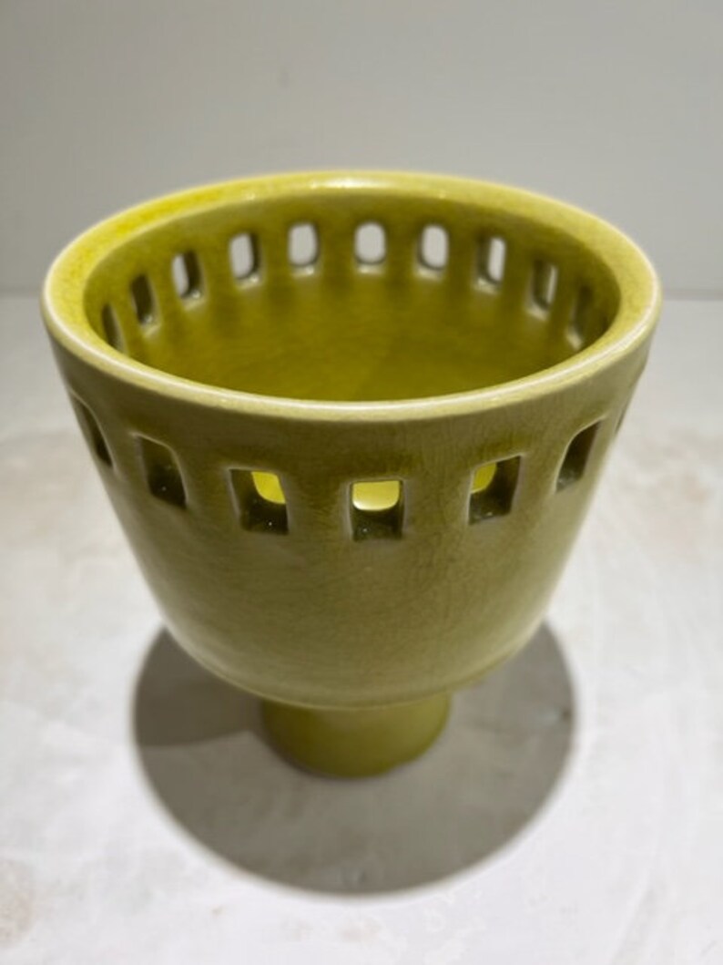 Japanese Pottery Ikebana Container Mid Century Modern Ceramics Etsy