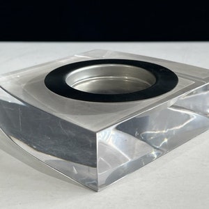 Lucite and Chrome Bowl Mid Century Modern Art Object