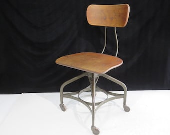 Toledo Metal Furniture Company Bent Plywood Drafting Chair Mid Century Modern Furniture