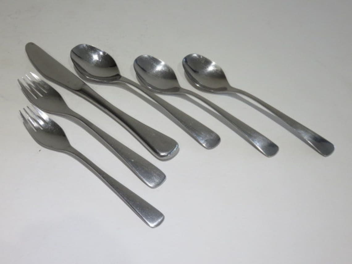 Rogers Stainless Steel Flatware Mid Century Modern Korea Etsy