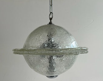 Lámpara de araña Mazzega de cristal de Murano, estilo moderno de mediados de siglo, fabricada en Italia.