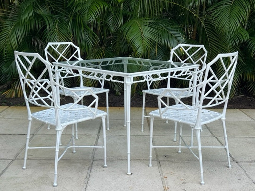 Brown Jordan Calcutta Faux Bamboo Patio Furniture Mid Century Etsy