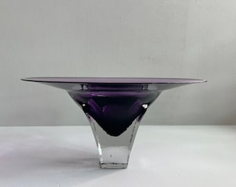 W Fisher Studio Art Glass Vessel Mid Century Modern