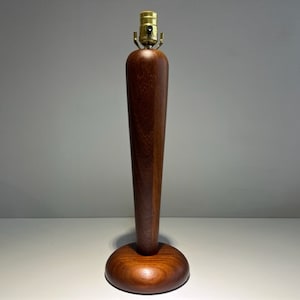 Tapered Teak Table Lamp Danish Modern Lighting Denmark