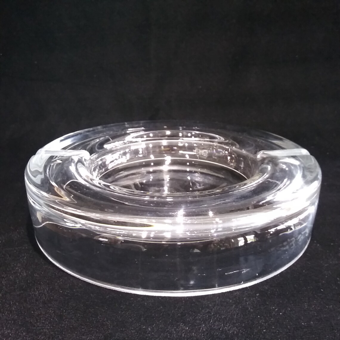 Large Glass Ashtray By Krosno Mid Century Modern Poland Etsy