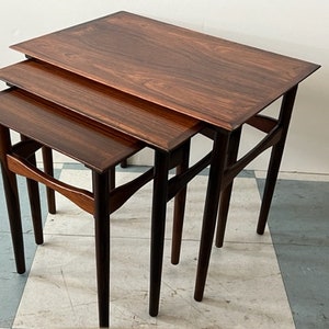 Fabian Rosewood Nesting Tables Mid Century Modern Denmark
