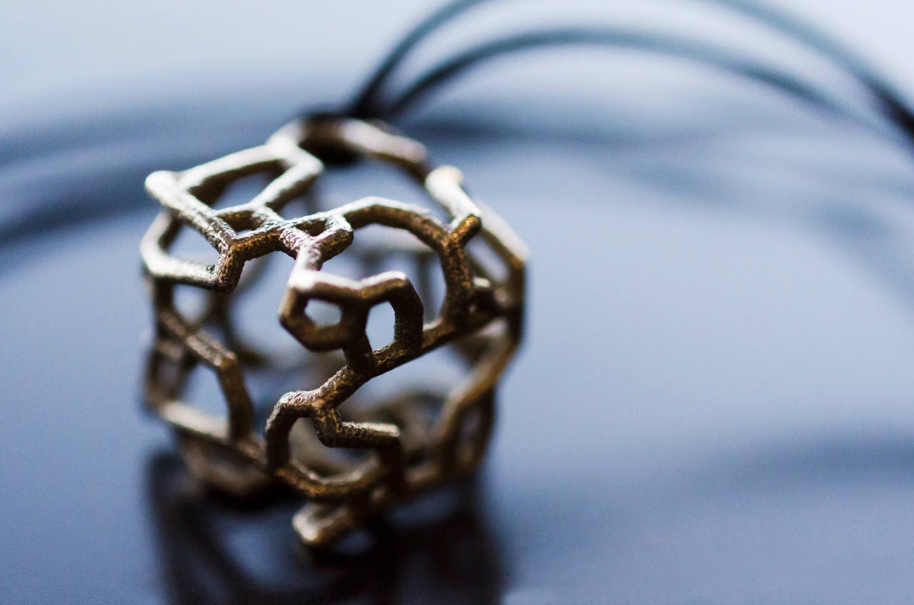 3d printed jewelry metal pendant necklace stainless steel mens women trees inspired nature branches jewel teacher present organic shape gift