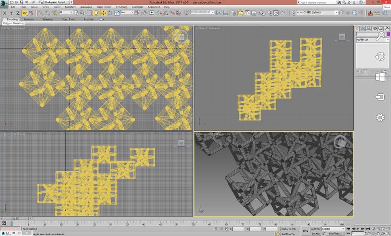 3d printed geometric necklace, made of hyper star cubes; gift for architecture graduation, architect, math and geometry teacher or student image 9