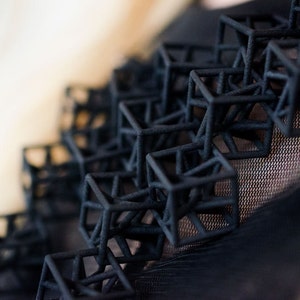 3d printed geometric necklace, made of hyper star cubes; gift for architecture graduation, architect, math and geometry teacher or student image 4