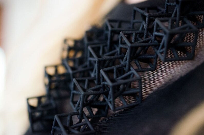 3d printed geometric necklace, made of hyper star cubes; gift for architecture graduation, architect, math and geometry teacher or student image 4