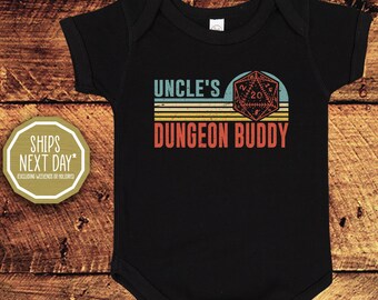 Compañero de mazmorra del tío, Dungeons and Dragons, TTRPG, Body de bebé, Camiseta para niño pequeño