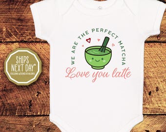 Somos el Matcha Perfecto, Te Amo Latte, Body de Algodón para Bebé o Camiseta para Niño