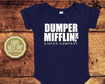 Dumper Mifflin Diaper Company, Bebé Divertido, Body de Bebé, Camiseta para Niño Pequeño