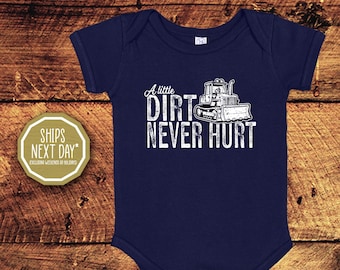 Un poco de tierra nunca hace daño, Bulldozer, Body de bebé, Camiseta para niño pequeño