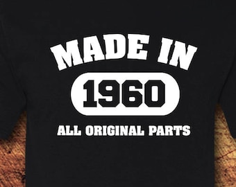 Fabricada em 1960, com todas as peças originais, comemorativa do 66º aniversário, camiseta unissex de algodão.