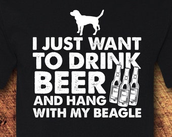 Beagle, Beagle Gifts, Beagle Shirt, Beer, Beer Shirt, Drinking Shirt, Drinking, Dog Lover Gift, T-Shirt, Shirt, Tee
