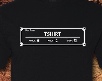 Light Armor Tshirt, Gamer Shirt, Gamer, Video Games, RPG Shirt, RPG, Role Play, Free World, Geeky, Nerdy, TShirt, Shirt, Tee