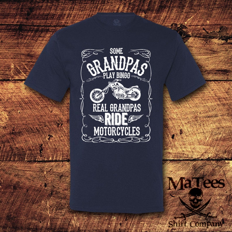 Grandpa, Grandpa Gift, Gifts for Grandpa, Grandpa Shirt, Motorcycle, Motorcycle Gifts, Motorcycle shirt, Grandparents, T-Shirt, Shirt, Tee image 4