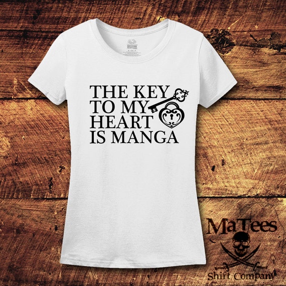 Manga Lover T-Shirt, Key To My Heart, Anime Gift