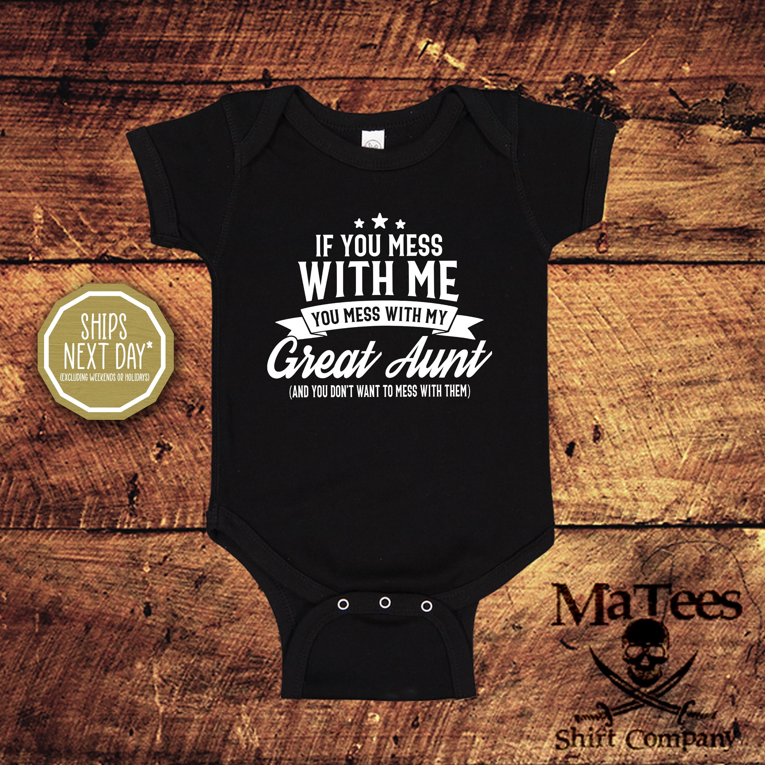"Back Off Crazy Aunt" Funny Baby & Kids T-Shirt – 100% Cotton – 0-3M To 5-6Yrs