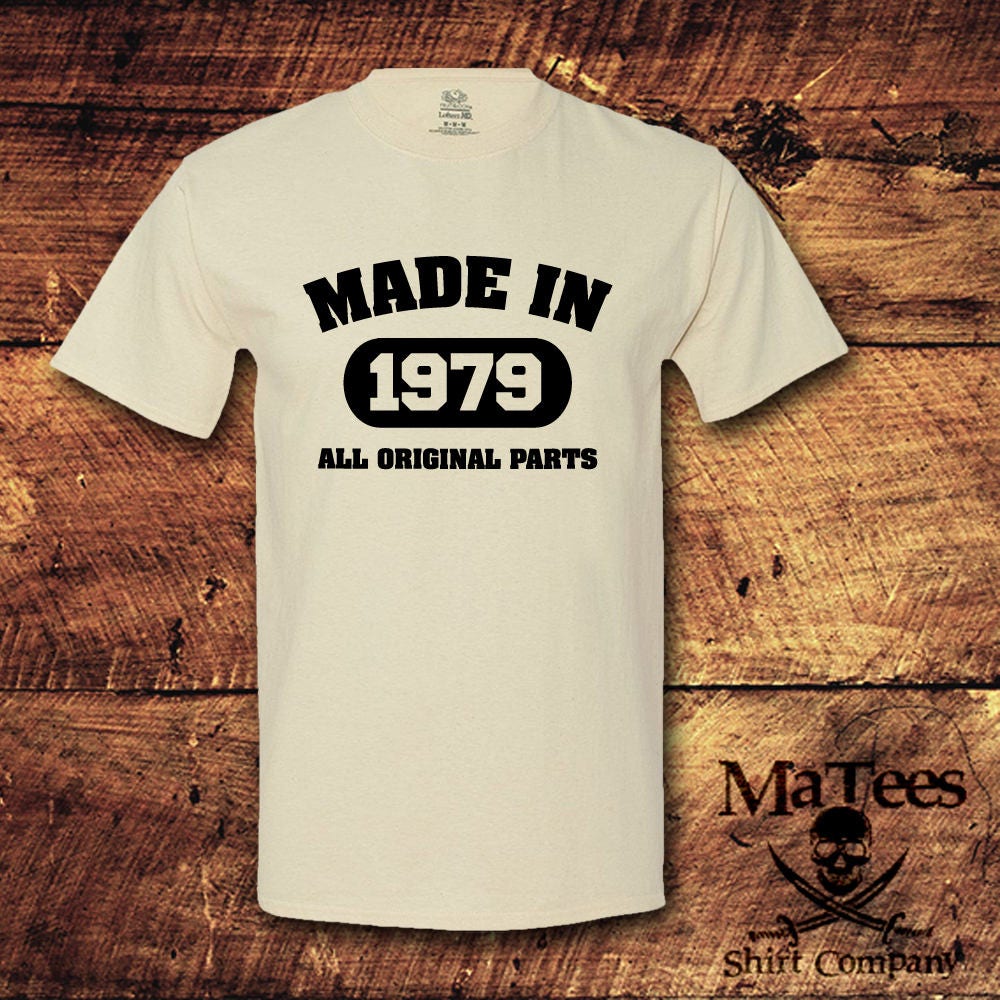 Camiseta Vintage 1979 Original Parts - Diseño Retro Para 45 Aniversario - Algodón Premium - Unisex