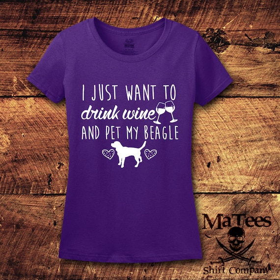Beagle Beagle Gifts Regal Beagle Wine Wine Shirt Drink | Etsy