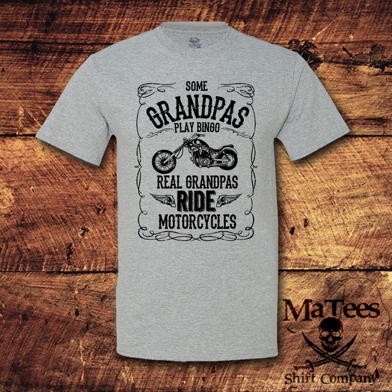 Grandpa, Grandpa Gift, Gifts for Grandpa, Grandpa Shirt, Motorcycle, Motorcycle Gifts, Motorcycle shirt, Grandparents, T-Shirt, Shirt, Tee image 3