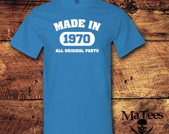 Camiseta Para Hombre Piezas Originales Envejecidas A La Perfección 1954 – Original Parts Aged To Perfection 1954 – Regalo Diseño Gráfico 70 Años Cumpleaños Aniversario Moda Año 1954 Azul Royal L