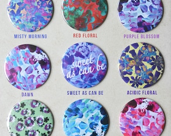 Pocket Mirrors, Flat Gifts, Pretty Compact Mirrors, Cute Make up Bag or Gift Bag Filler, Floral Prints, Flat letterbox gifts