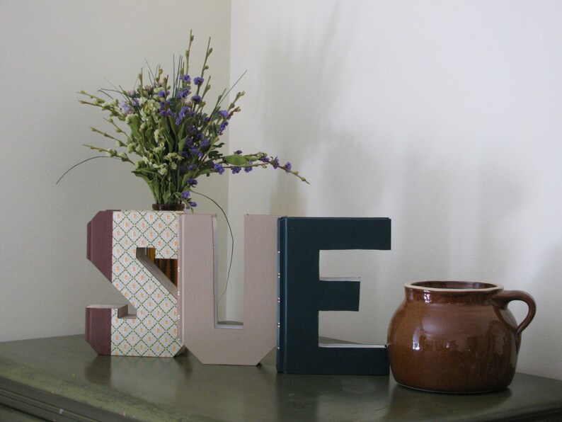 Readers Digest Books Cut Into Letters Etsy