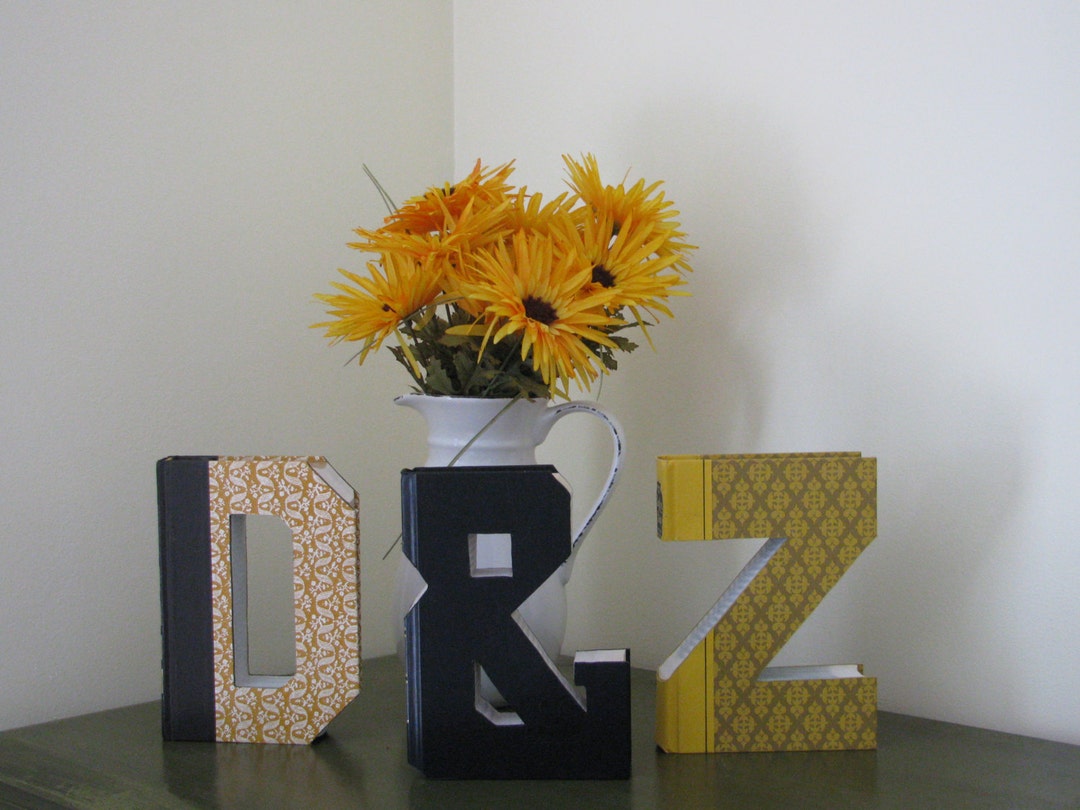 Readers Digest Books Cut Into Letters Etsy