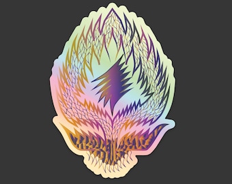 Holographic Sticker Steal Your Fire Stealie (Grateful Dead Inspired Artwork)