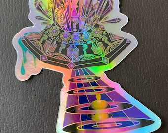 Holographic Sticker Tipper Spaceship "TIPSHIP"