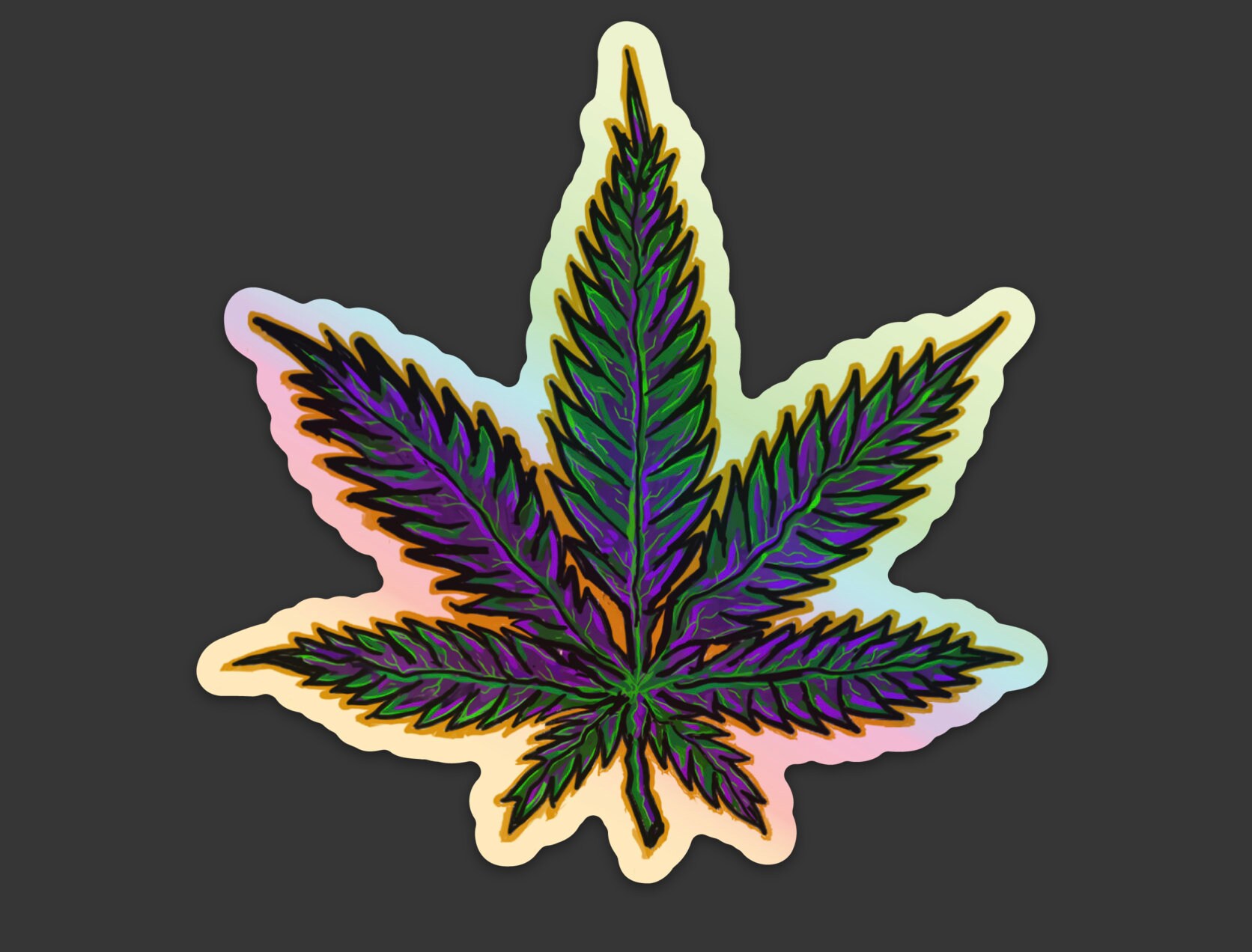 Hempflower Sticker Holographic Sticker Marijuana Leaf Design (hemp, Flower, THC, Bud) - Etsy