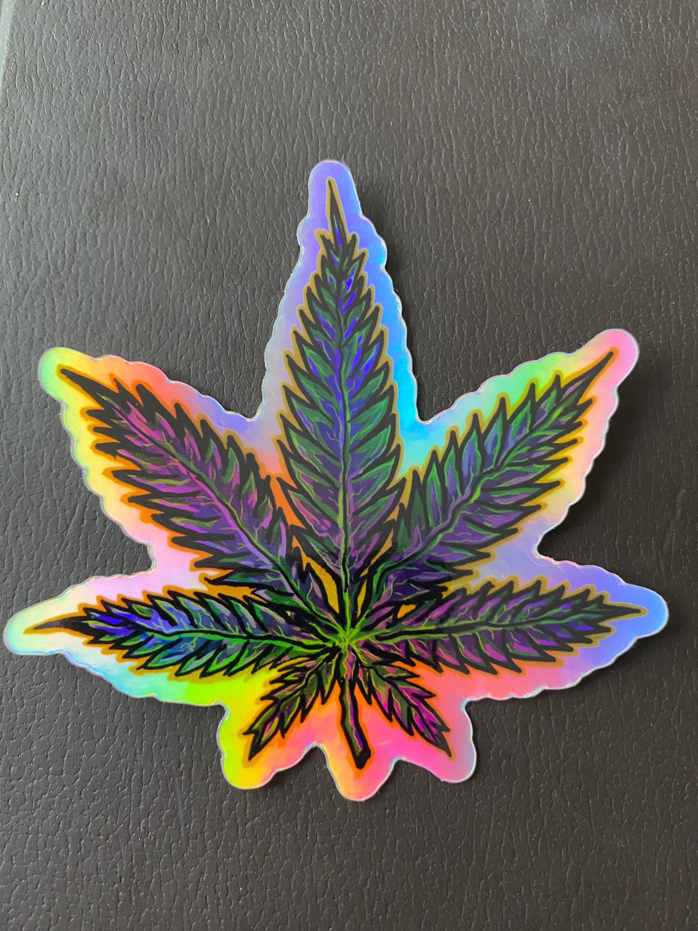 Hempflower Sticker Holographic Sticker Marijuana Leaf Design (hemp, Flower, THC, Bud) - Etsy