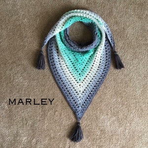 Crochet Triangle Scarf PDF Pattern, Easy Boho Cowl, Spring, DIY Gift, Snood, Cottage Core Tutorial, Beginnger Pattern, Airy Crochet Shawl