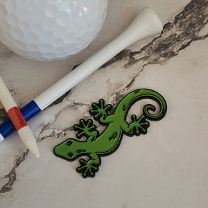 Golf Ball Marker | Lucky Gecko | Limited Edition | Unique Golf Gift Ideas | Lizard