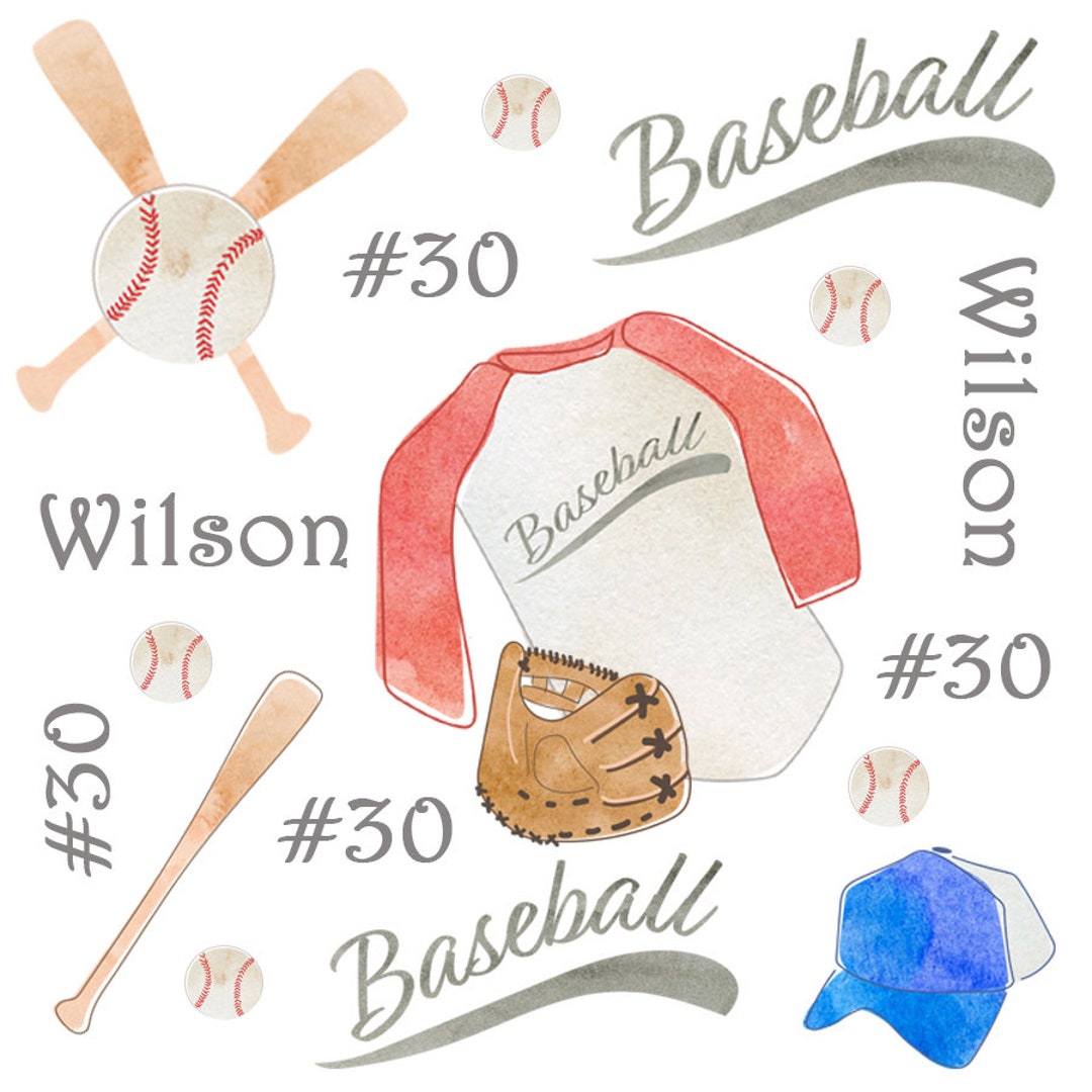 Custom Watercolor Baseball Baby Gift Set Minky Baby Blanket Etsy