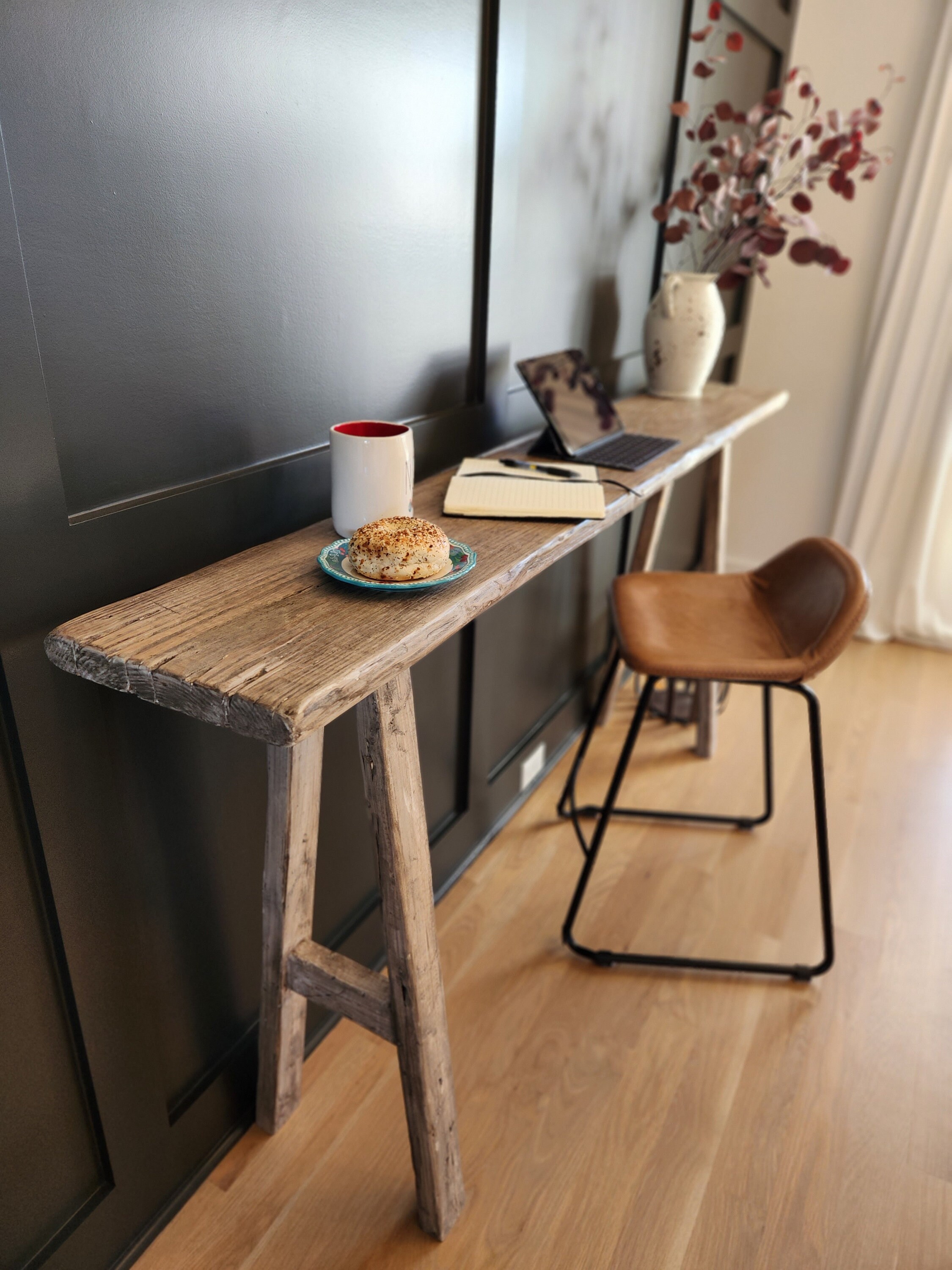 Wood Tall Table 6ft X 10x 36 Small Space Pub Dining, Standing Desk