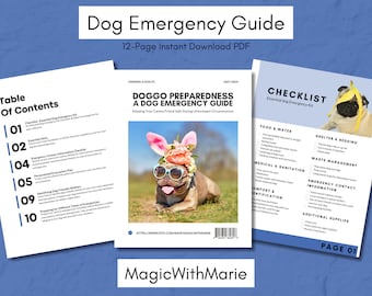 Dog Emergency Kit Checklist | Disaster Preparedness for Dogs Guide | Emergency Supplies for Dogs | Instant Download | Printable PDF