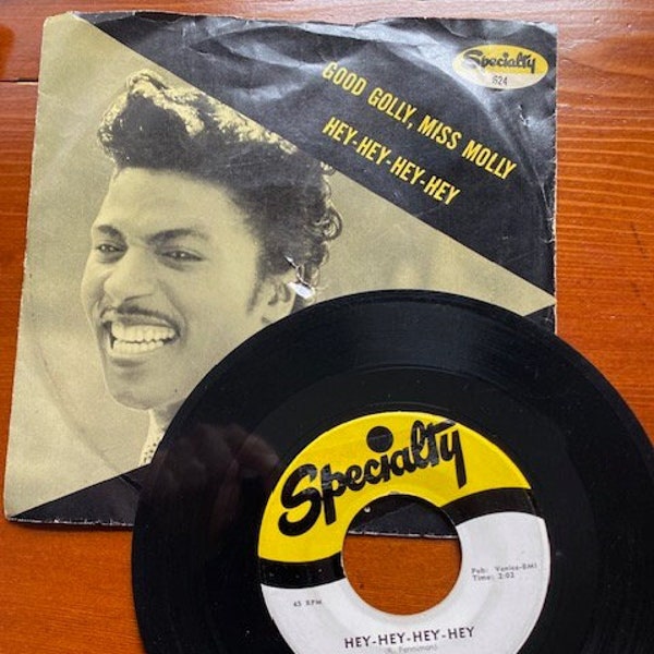 Little Richard Good Golly Miss Molly 1958 45 rpm w Picture Cover *Warped